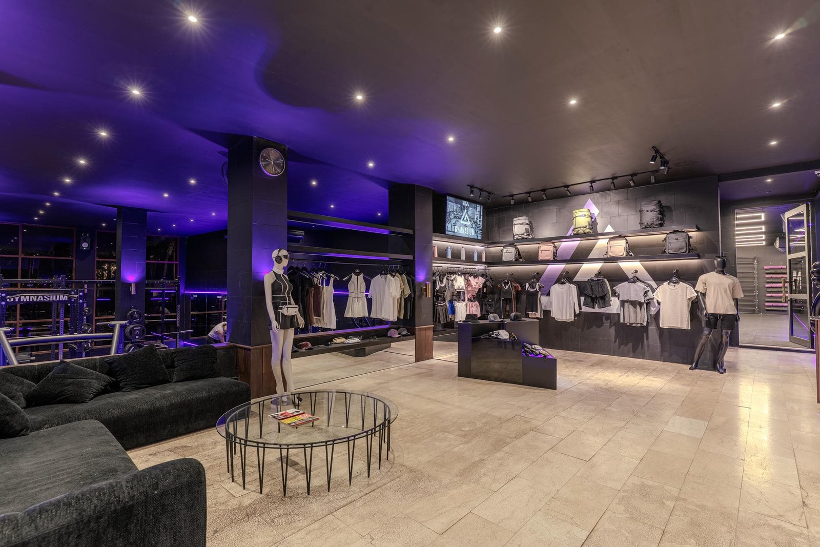 Member on the Gymnasium lounge/retail
